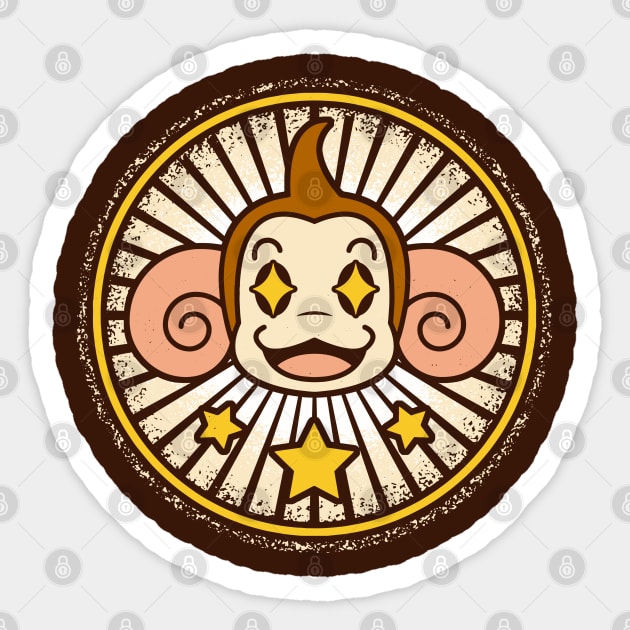 Monkey Banana Emblem Sticker by logozaste